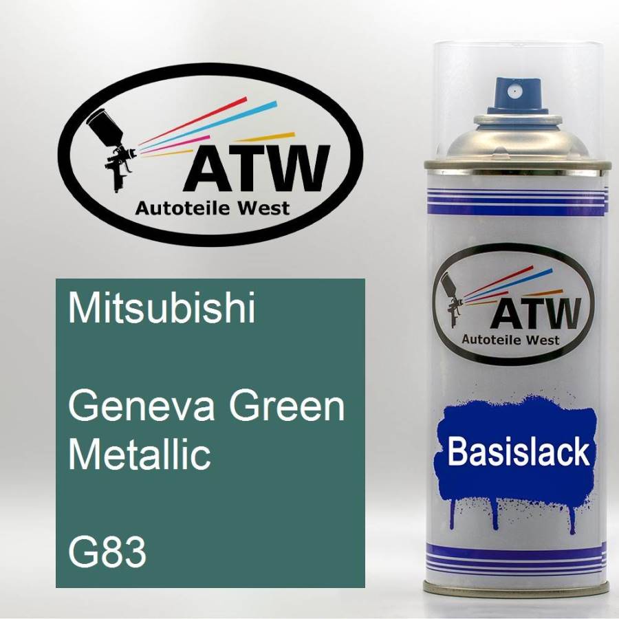 Mitsubishi, Geneva Green Metallic, G83: 400ml Sprühdose, von ATW Autoteile West.
